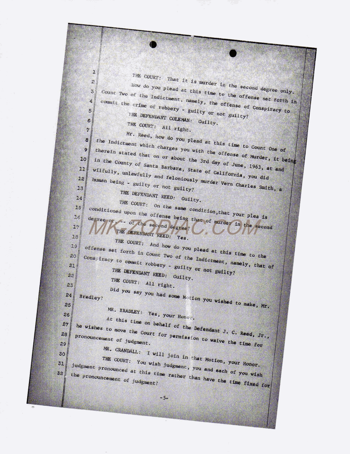 reporter&acute;s transcript for Reed - page 5