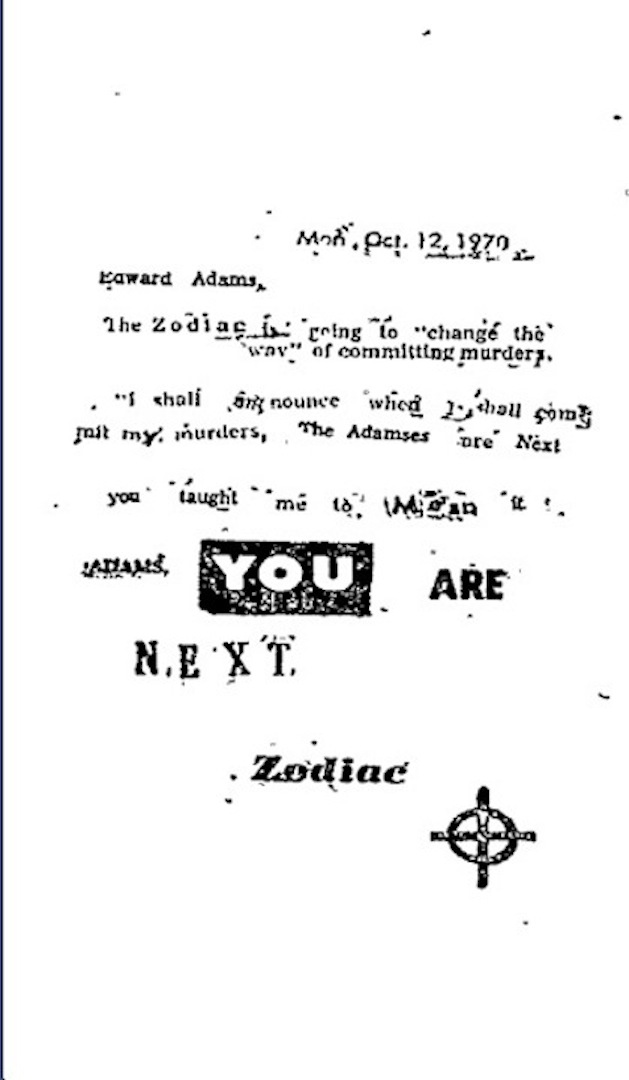 communication postmarked October 17, 1970, at Berkeley, California