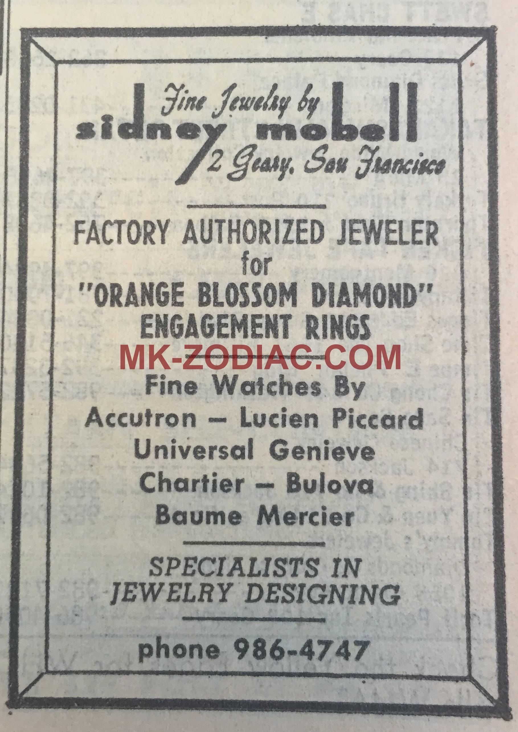 Sidney Mobell telephone directory ad