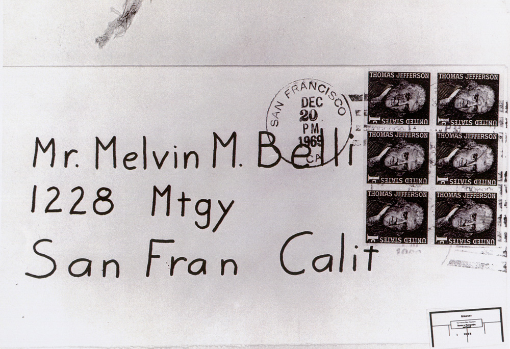 front of envelope 12-20-69
