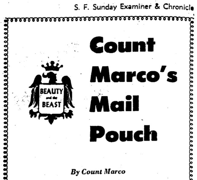 Count Marco's Mail Pouch